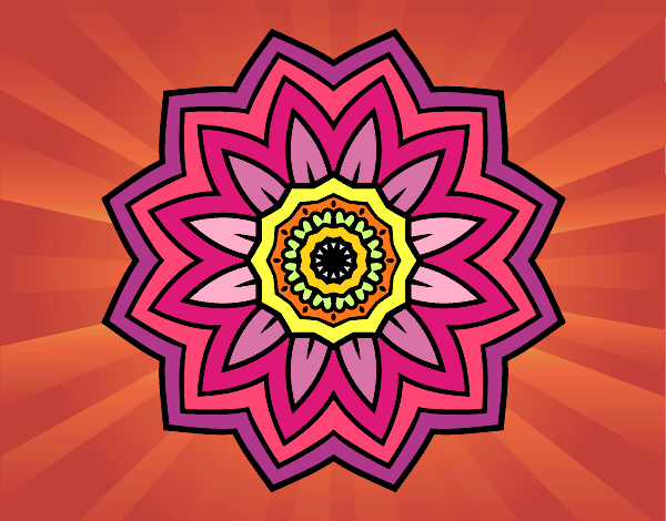 Desenho Mandala flores de girassol pintado por lhayzlla