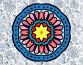 Desenho Mandala mosaico pintado por pricilavil