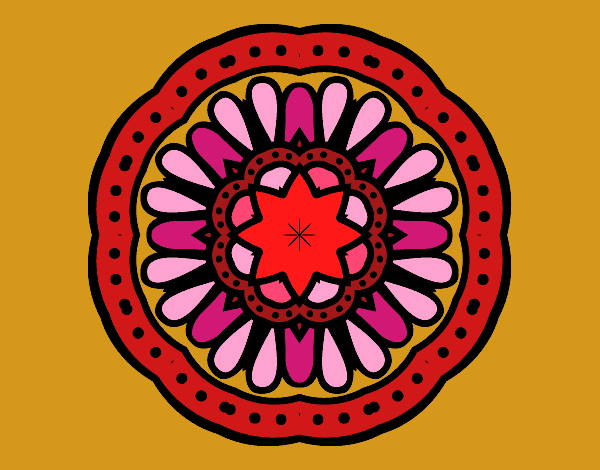 Desenho Mandala mosaico pintado por arinha