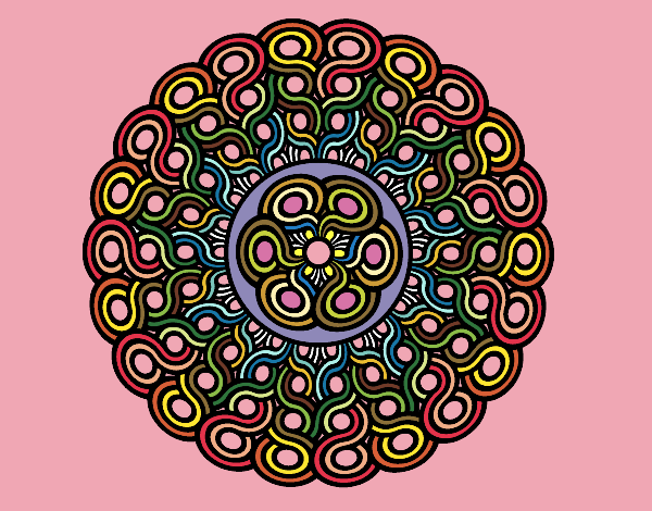 Desenho Mandala trançada pintado por Telmapab