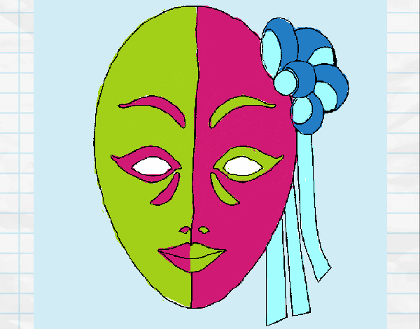 Desenho Máscara italiana pintado por JuLeo