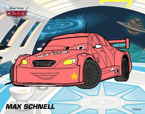 Desenho Carros 2 - Max Schnell pintado por GabrielMel