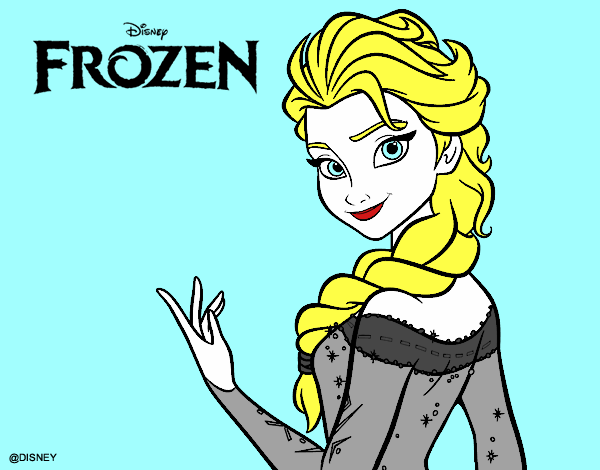Desenho Elsa de Frozen pintado por LiliGumelo