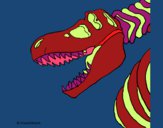 Desenho Esqueleto tiranossauro rex pintado por b10f10