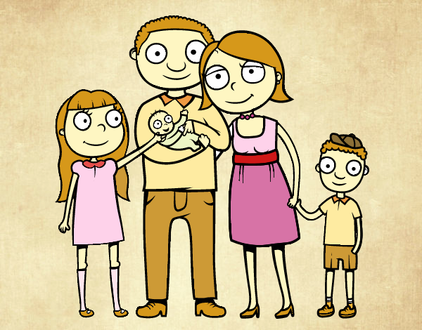 Desenho Família unida pintado por elivietri