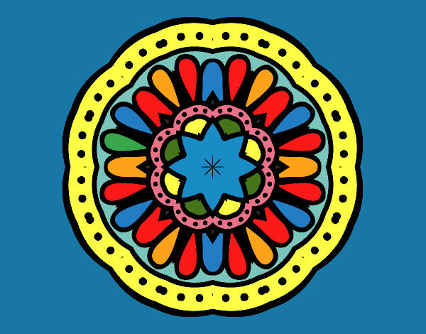 Desenho Mandala mosaico pintado por GERBRASA