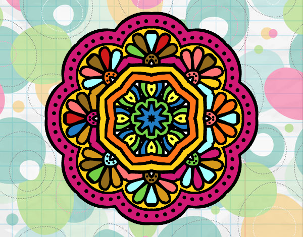 Desenho Mandala mosaico modernista pintado por b10f10