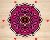 Desenho Mandala simétrica pintado por pricilavil