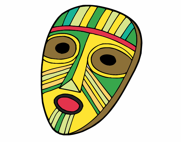 Desenho Máscara de surpresa pintado por MARGA