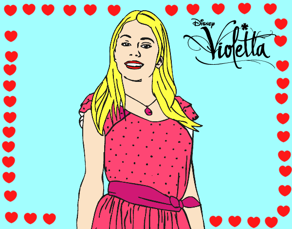 Desenho Violetta Disney Channel pintado por analiza