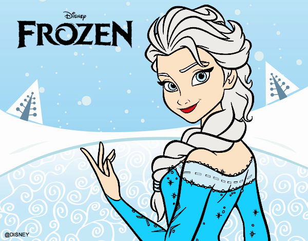 Desenho Elsa de Frozen pintado por adriano21