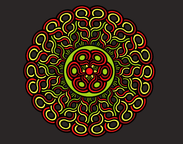 Desenho Mandala trançada pintado por Missim