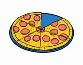 Desenho Pizza italiana pintado por loen