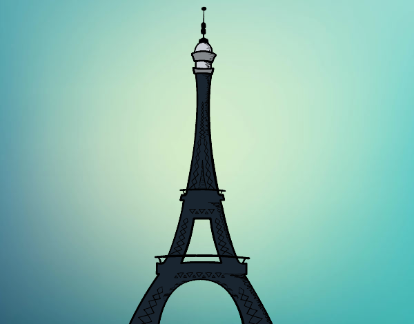 Desenho A Torre Eiffel pintado por caudia