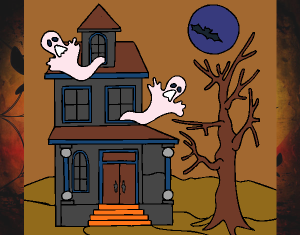 Desenho Casa do terror pintado por lucdan