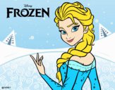 Desenho Elsa de Frozen pintado por loen