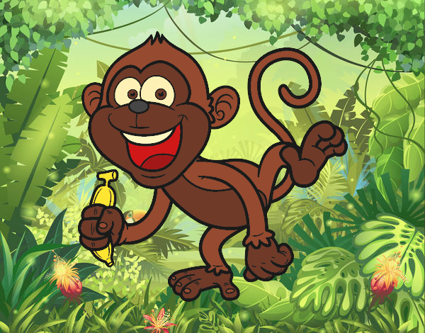 Desenho Macaco-prego pintado por Missim