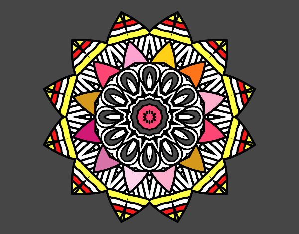 Desenho Mandala de fruto pintado por shirloka