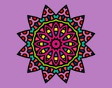 Desenho Mandala estrela pintado por ermelinda