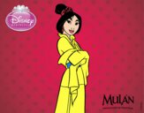 Desenho Mulan - Princesa Mulan pintado por loen