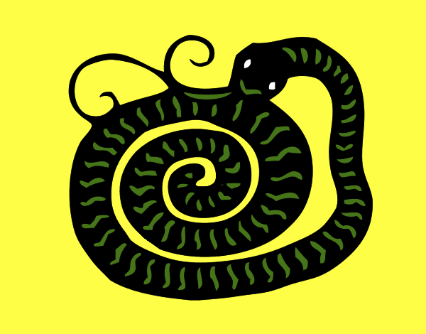 Desenho Signo da serpente pintado por enzo2015