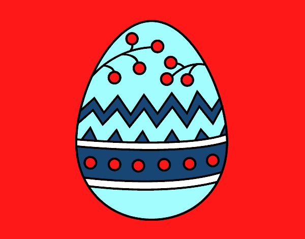 Desenho Um ovo de páscoa pintado por shirloka