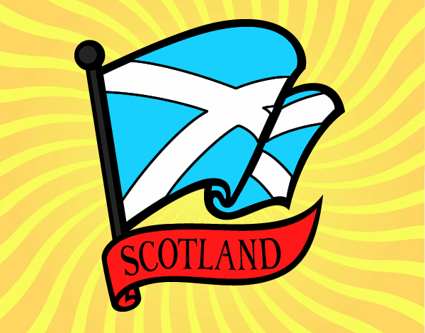 Desenho Bandeira da Escócia pintado por Cello