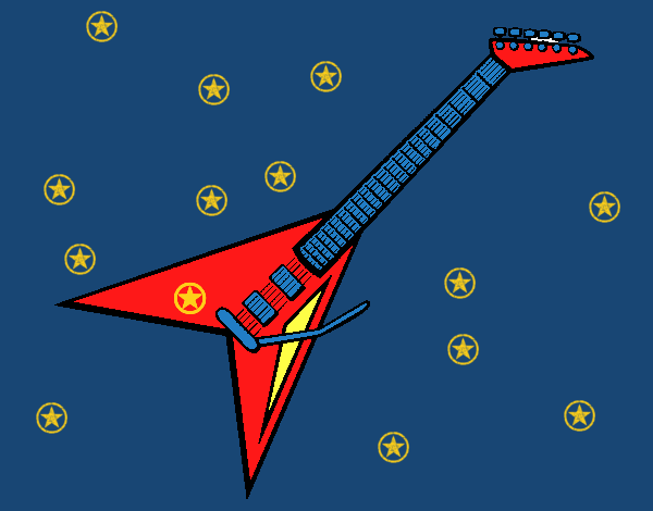 Desenho Guitarra elétrica II pintado por Apolo