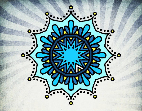 Mandala flor de neve