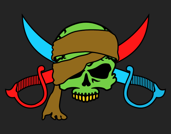 Desenho Símbolo pirata pintado por lucasfuly