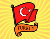Desenho Bandeira da Turquia pintado por Cello