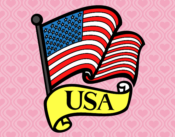 Desenho Bandeira dos Estados Unidos pintado por Cello