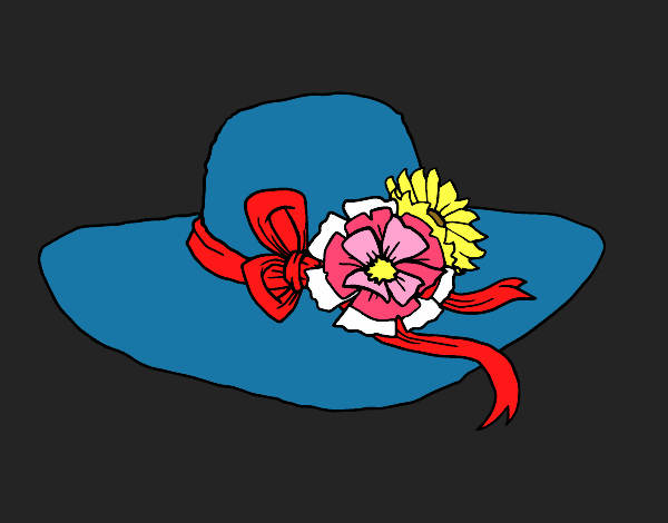Desenho Chapéu por flores pintado por marilurdes