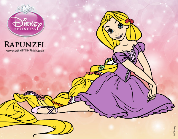 Desenho Entrelaçados - Rapunzel pintado por gabyy