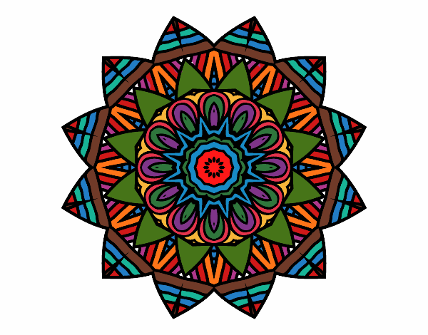 Desenho Mandala de fruto pintado por emanuelah