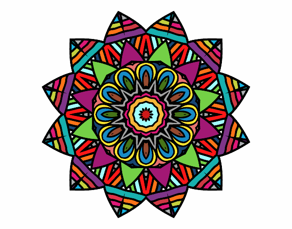 Desenho Mandala de fruto pintado por mariiclara