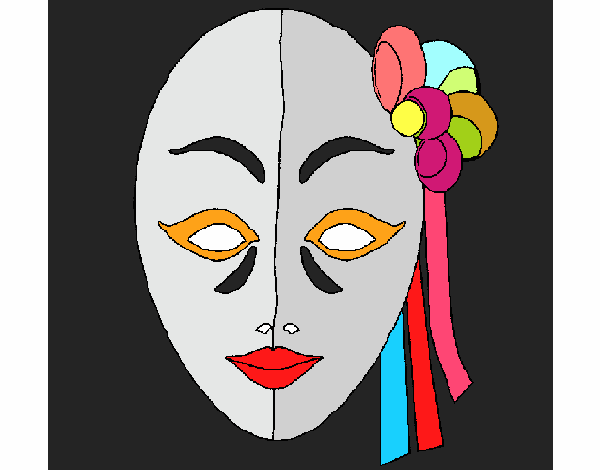 Desenho Máscara italiana pintado por marilurdes