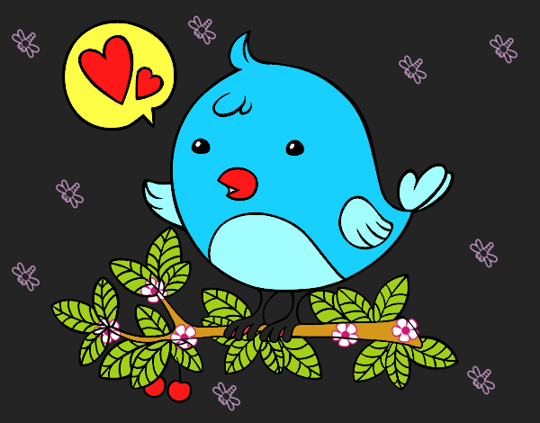 Desenho Pássaro do Twitter pintado por marilurdes