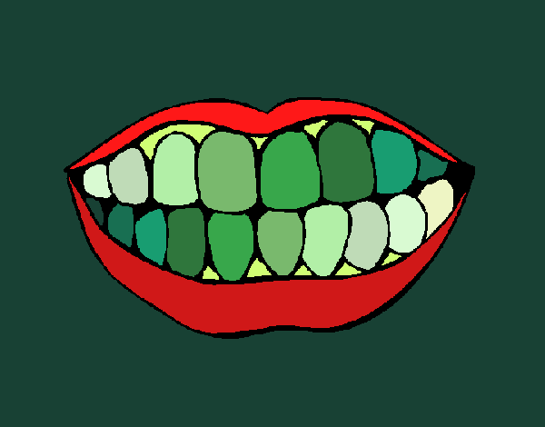 Desenho Boca e dentes pintado por BRisa