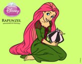 Desenho Entrelaçados - Rapunzel com luzes flutuantes pintado por BRisa