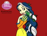 Desenho Entrelaçados - Rapunzel e Pascal pintado por BRisa