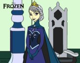 Desenho Frozen Rainha Elsa pintado por BRisa