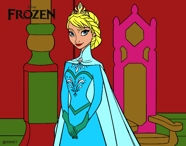 Desenho Frozen Rainha Elsa pintado por lucdan