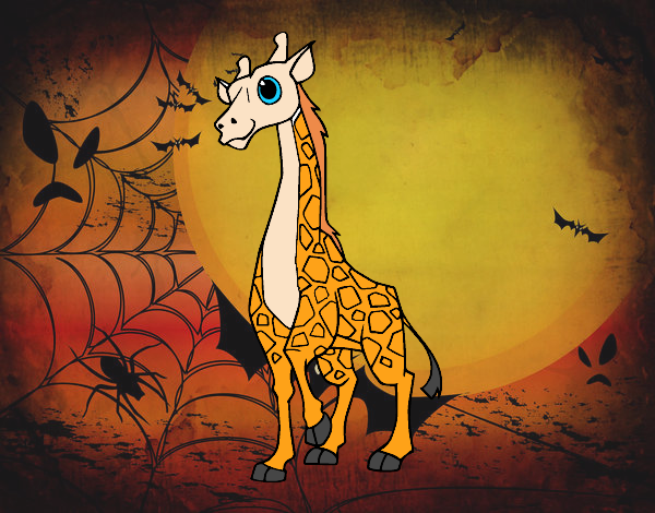 Desenho Girafa feminino pintado por Izhac 
