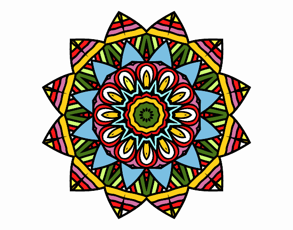 Desenho Mandala de fruto pintado por orlando