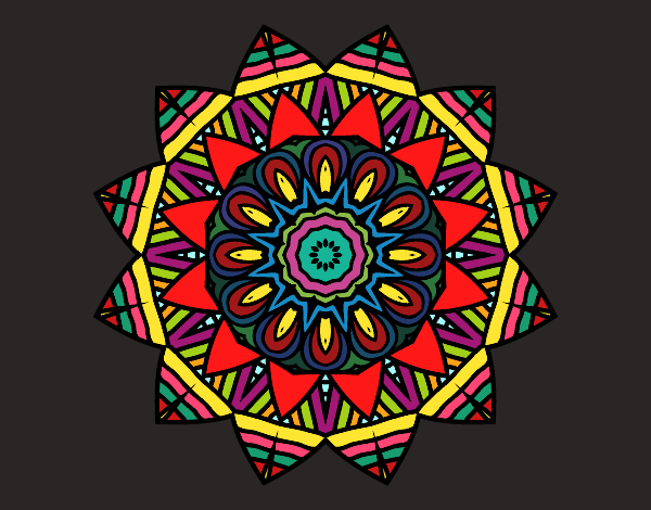Desenho Mandala de fruto pintado por BRisa