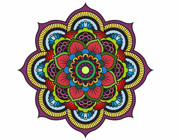Desenho Mandala flor oriental pintado por BRisa