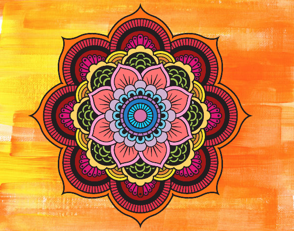 Desenho Mandala flor oriental pintado por paty90