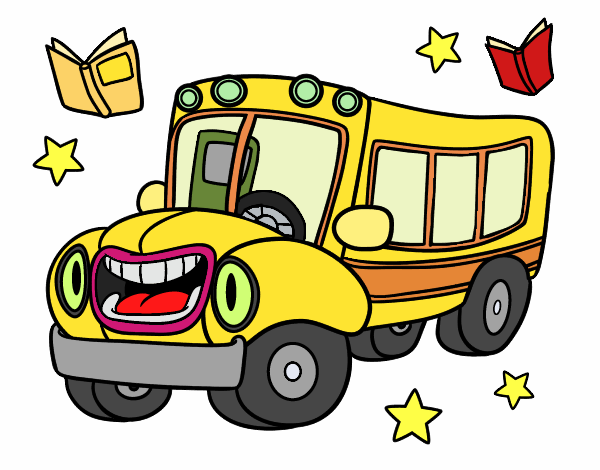 Desenho Ônibus animado pintado por Mirely