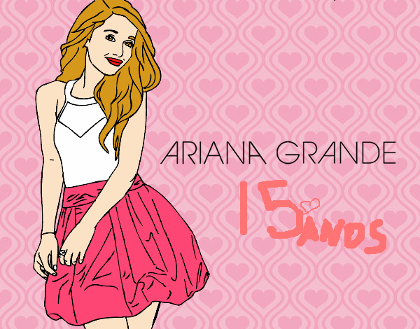 Desenho Ariana Grande pintado por jujuba16